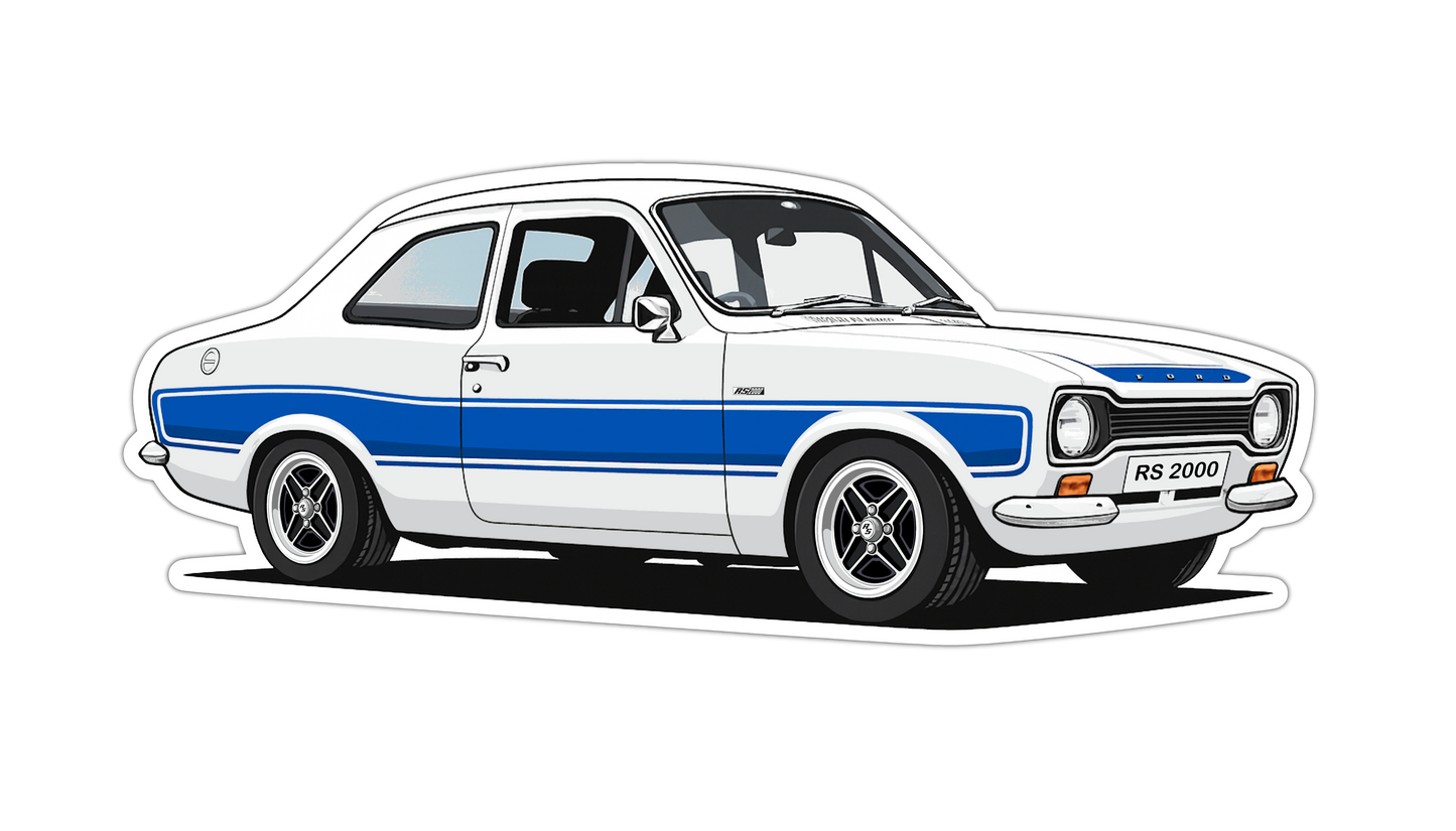 Mk1 Escort RS2000 WHITE - Vinyl Sticker