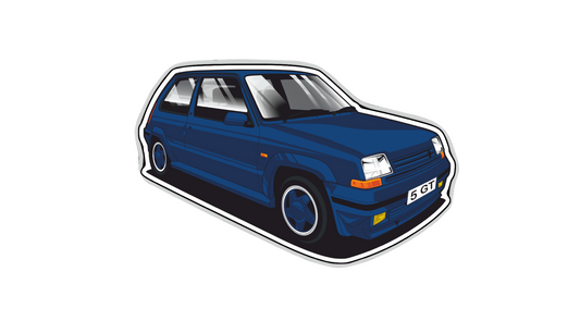 Renault 5 GT Turbo sticker BLUE