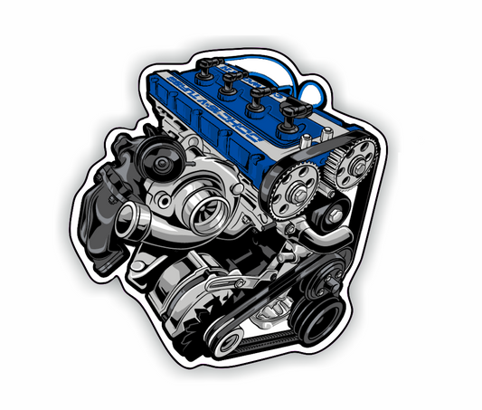 Cossie YB Turbo Engine - BLUE- Magnet