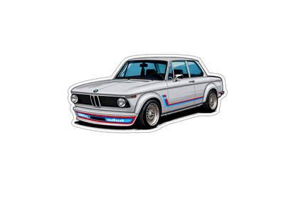 BMW 2002 Turbo SILVER - Vinyl Magnet