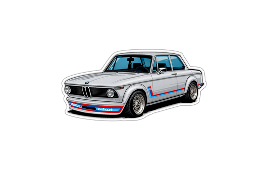 BMW 2002 Turbo SILVER - Vinyl Magnet