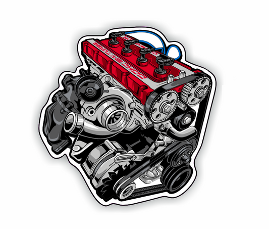 Cossie YB Turbo Engine Magnet - RED