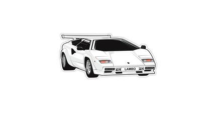 Lamborghini Countach WHITE sticker