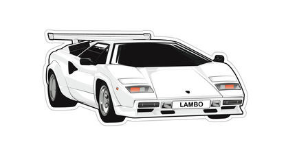 Lamborghini Countach WHITE sticker