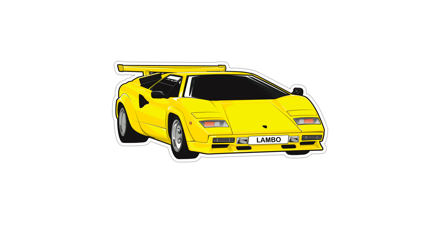 Lamborghini Countach YELLOW Magnet