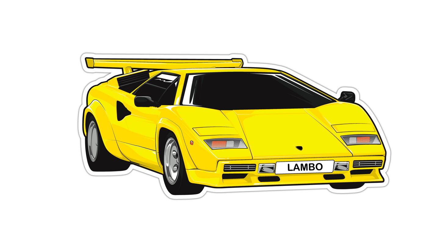 Lamborghini Countach YELLOW Magnet