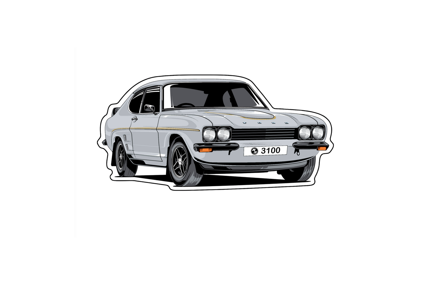 Mk1 Capri RS3100 Magnet - SILVER