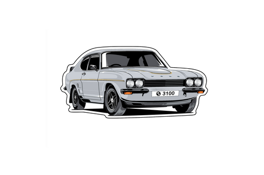 Mk1 Capri RS3100 Sticker - SILVER