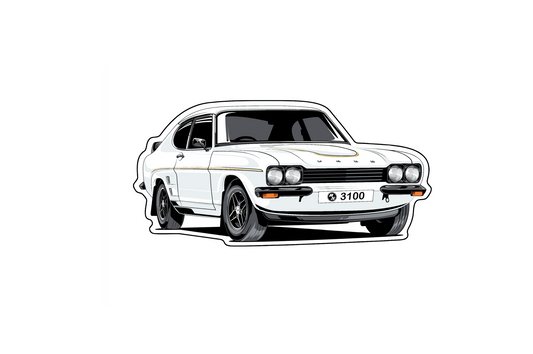 Mk1 Capri RS3100 Magnet - WHITE