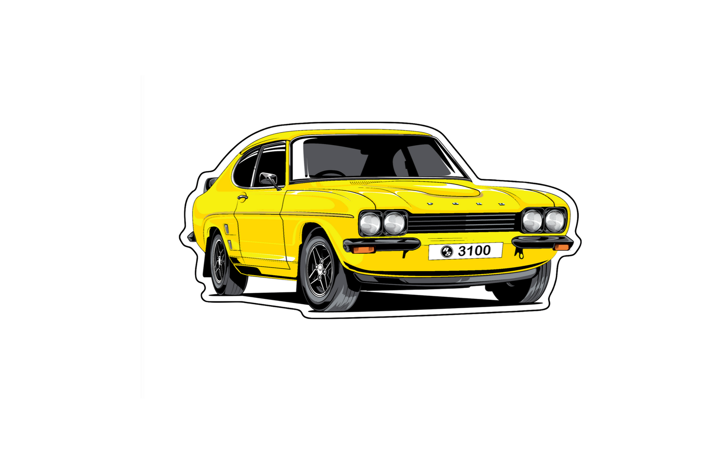 Mk1 Capri RS3100 Magnet - YELLOW