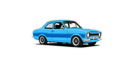 Mk1 Escort RS2000 BLUE - Vinyl Magnet