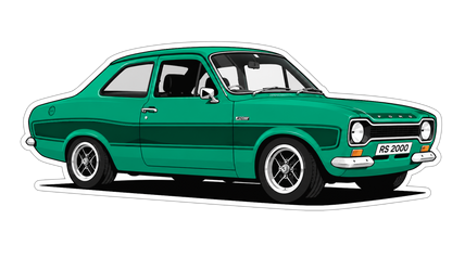 Mk1 Escort RS2000 GREEN - Vinyl Sticker