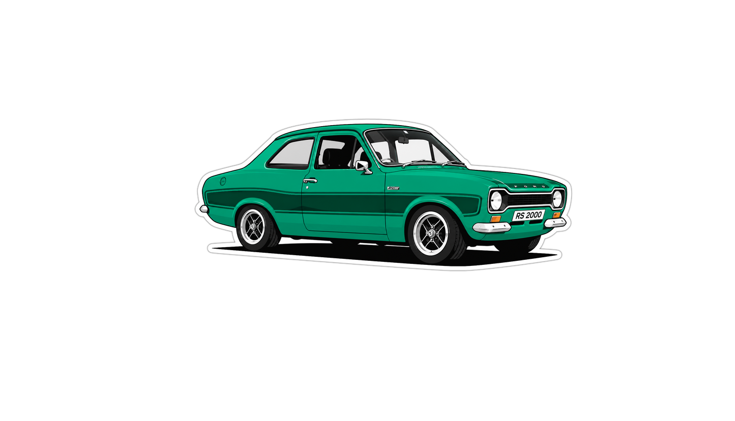 Mk1 Escort RS2000 GREEN - Vinyl Sticker