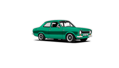 Mk1 Escort RS2000 GREEN - Vinyl Magnet