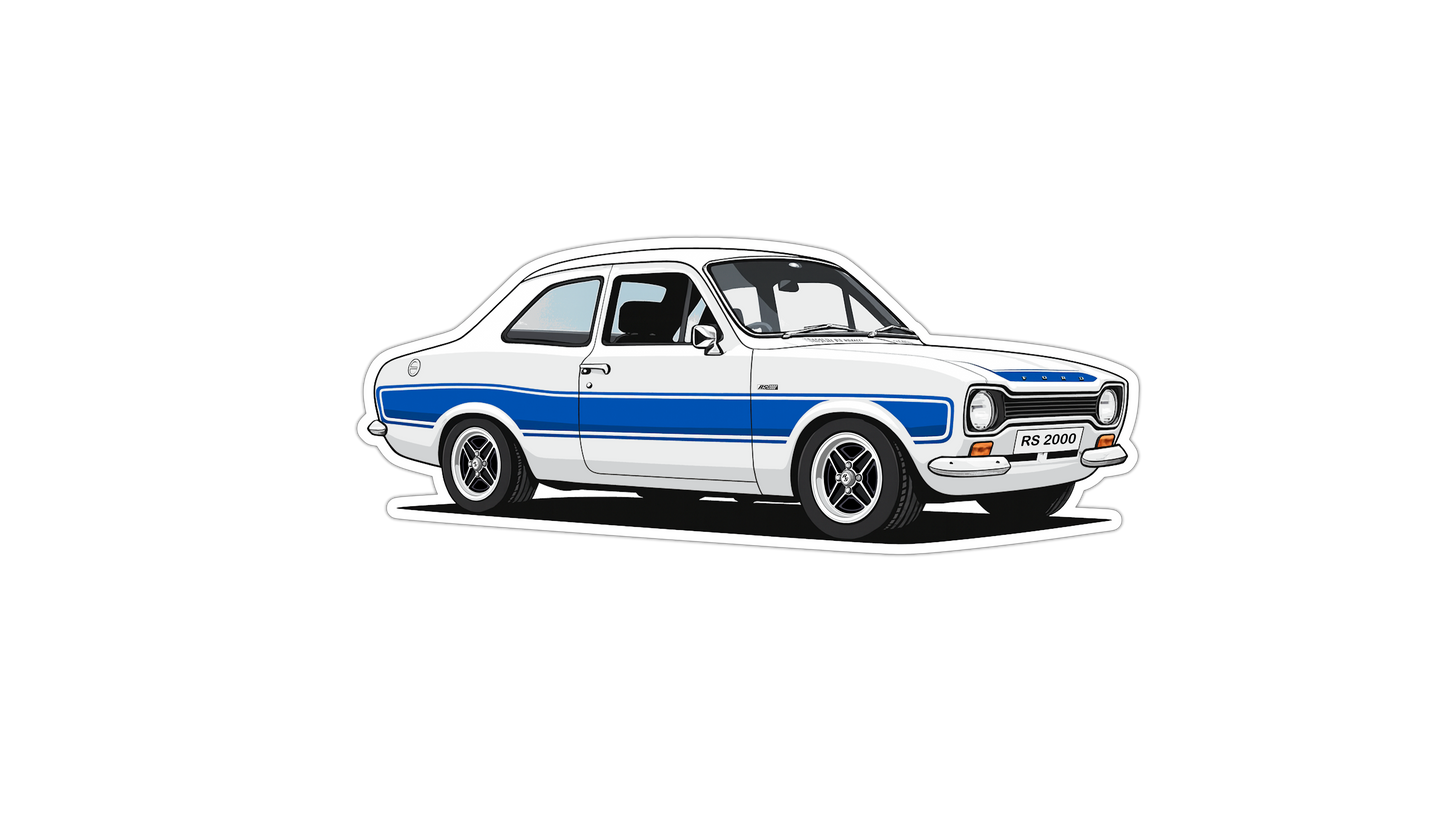 Mk1 Escort RS2000 WHITE - Vinyl Sticker