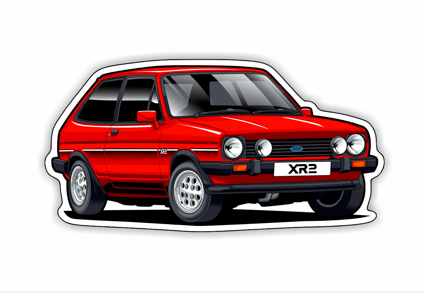 Mk1 Fiesta XR2 sticker - RED – Petrol Head Style