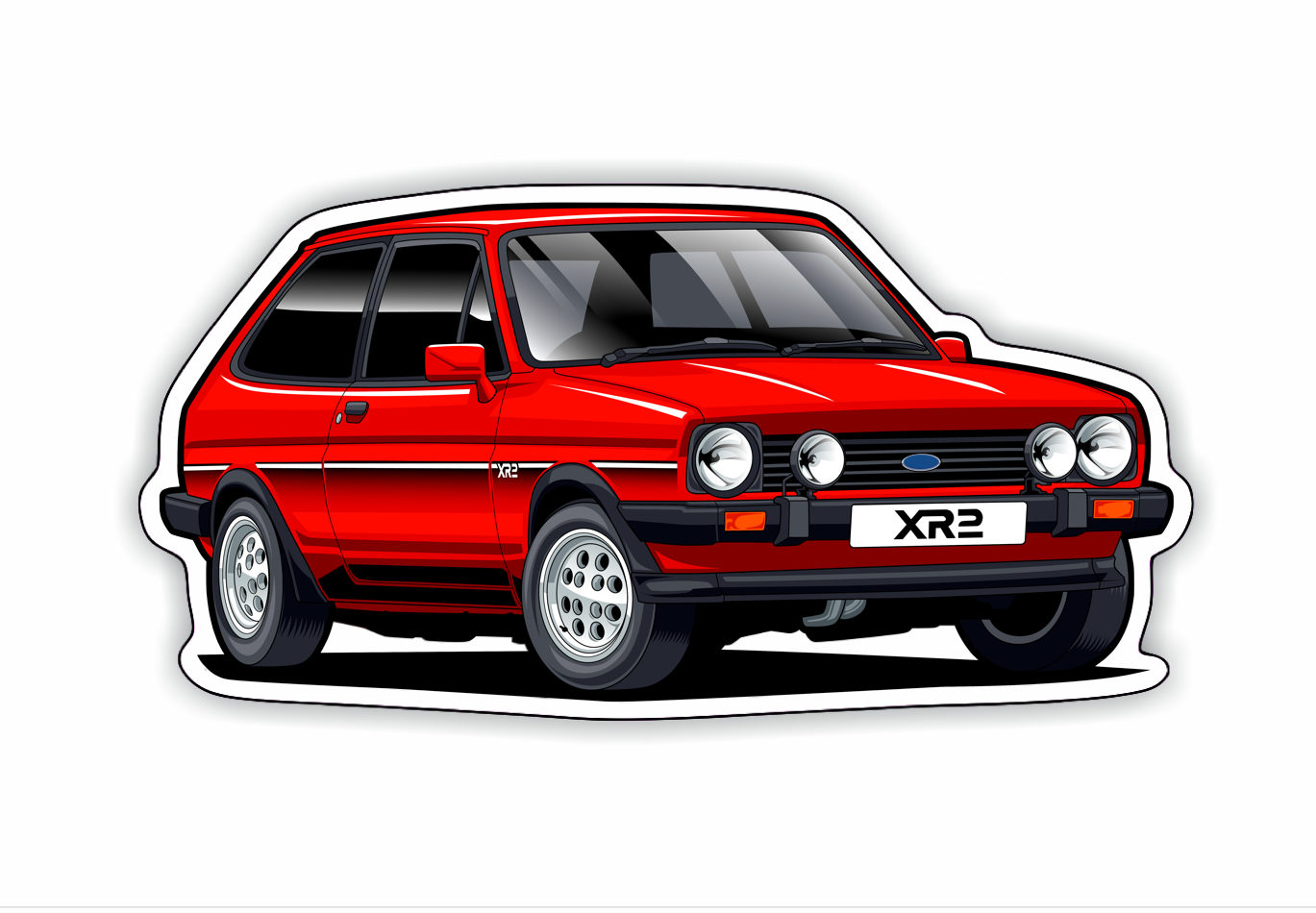 Mk1 Fiesta XR2 Magnet - RED