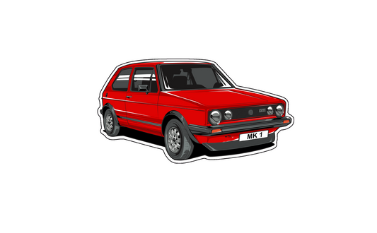 Mk1 Golf Gti RED Sticker