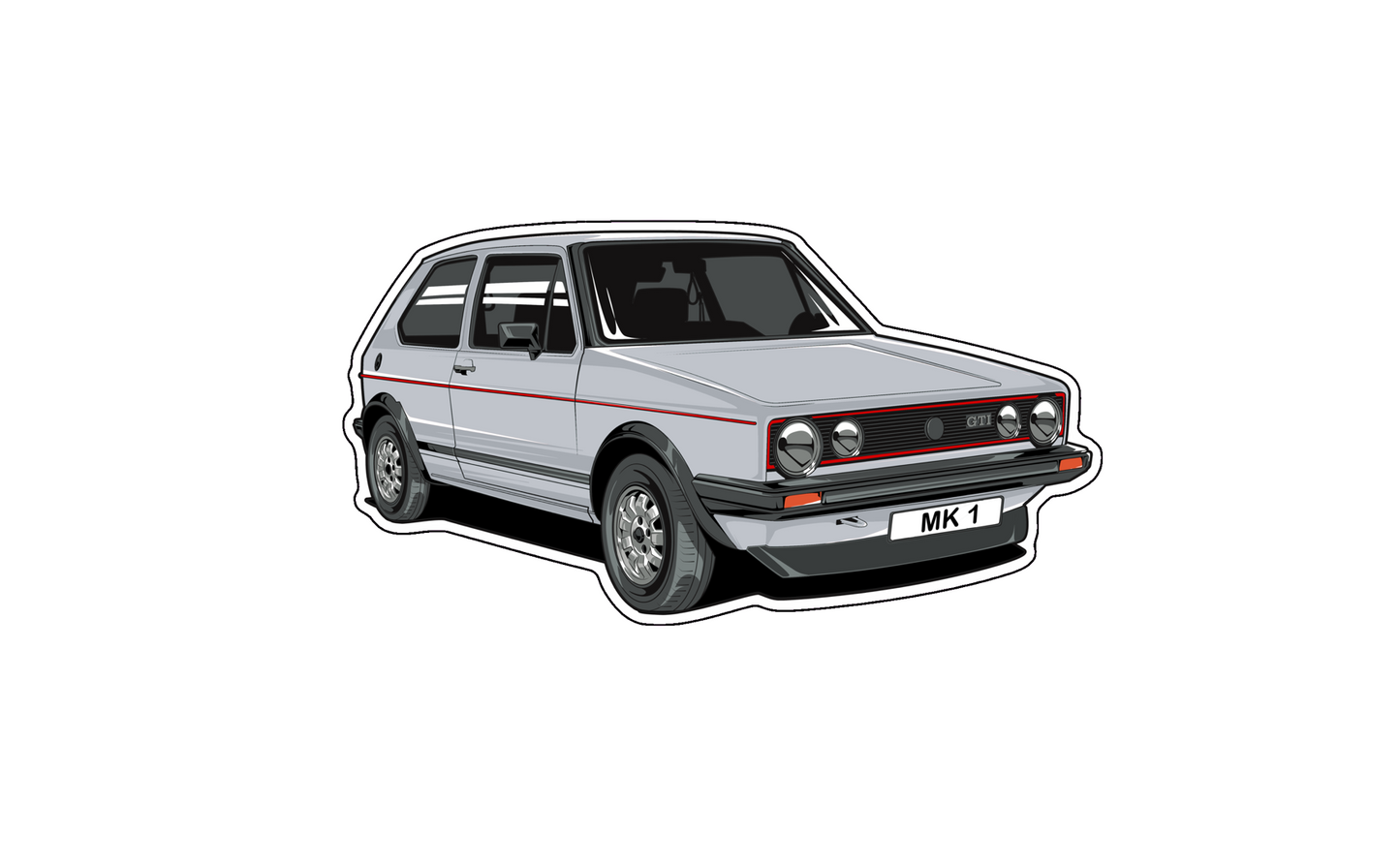 Mk1 Golf Gti SILVER Sticker