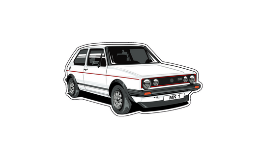 Mk1 Golf Gti WHITE Magnet