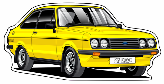 Mk2 Escort RS2000 Magnet - YELLOW