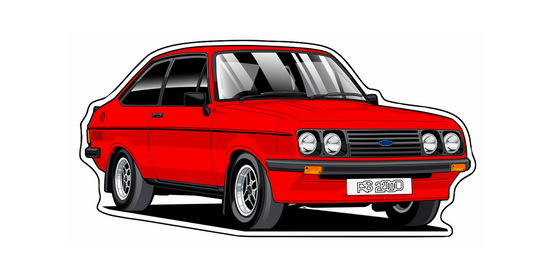 Mk2 Escort RS2000 Sticker RED