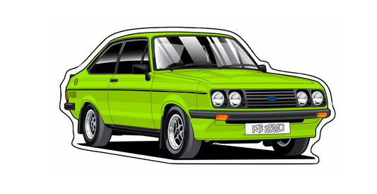 Mk2 Escort RS2000 Sticker GREEN