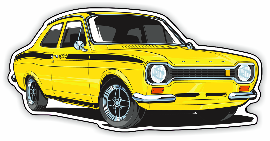 Mk1 Escort Mexico Magnet - YELLOW