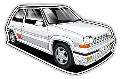 Renault 5 GT Turbo magnet WHITE