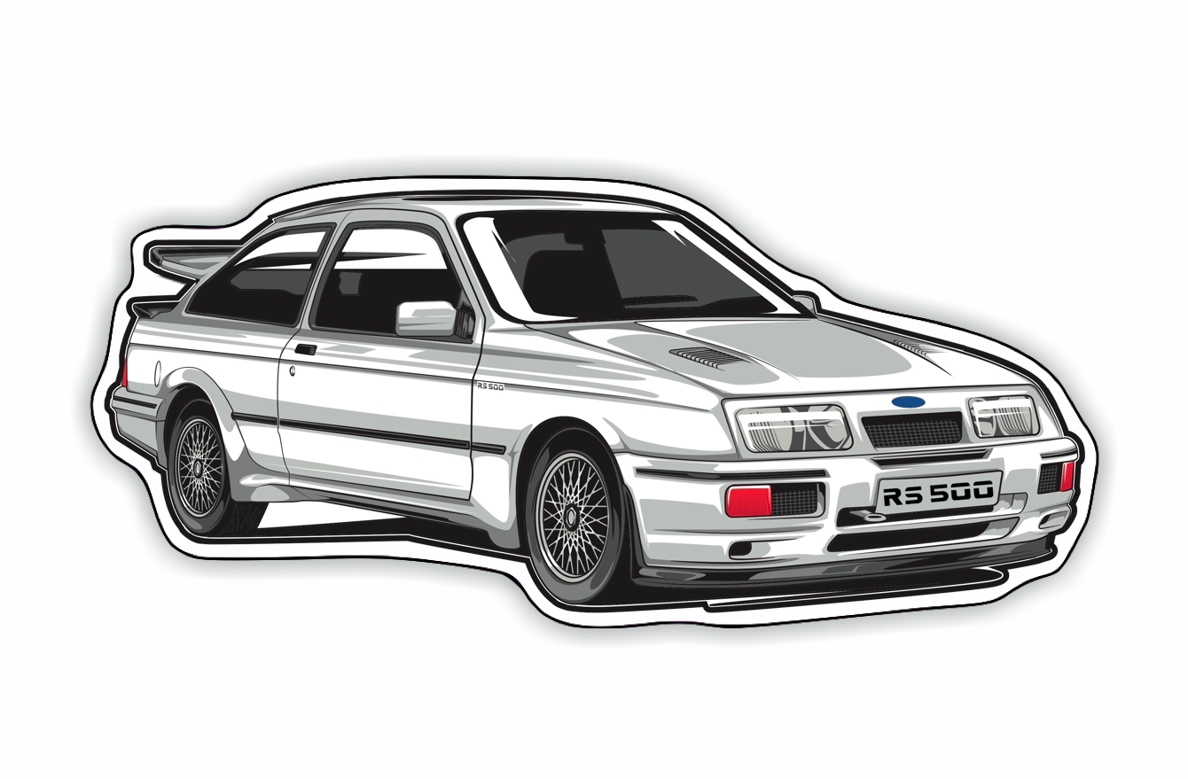 Ford Sierra Cosworth RS500 sticker – Petrol Head Style